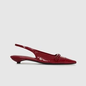Anine Bing Burgundy Slingback Flats